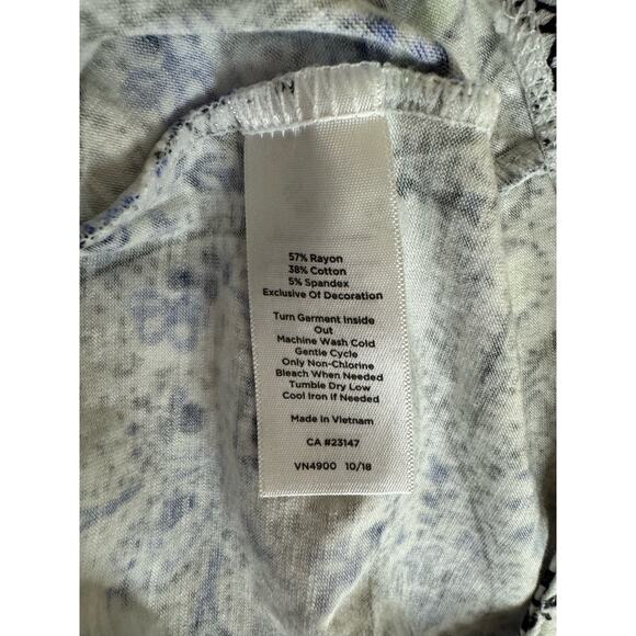 Set of 2 -T by Talbots MP t shirts, one V neck 2nd rounded. Multi colors - Picture 5 of 5